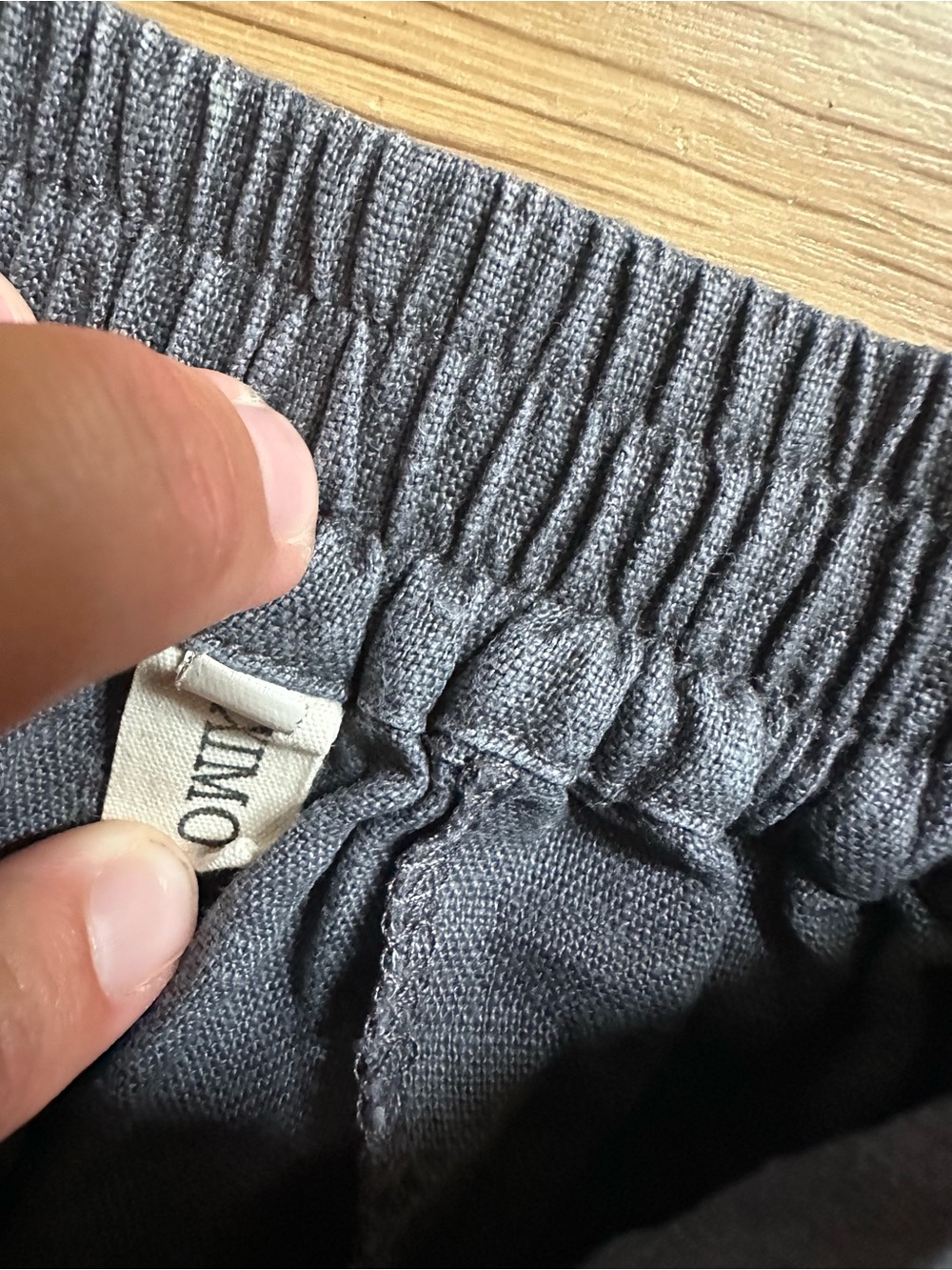 XIMO Grey 100% Linen Pants - Picture 4 of 4